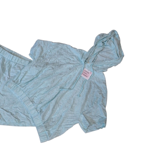 Heart & Hips Affordable Luxury Pajama Set Ladies Large Hooded Top & Shorts Comfy - Picture 2 of 4